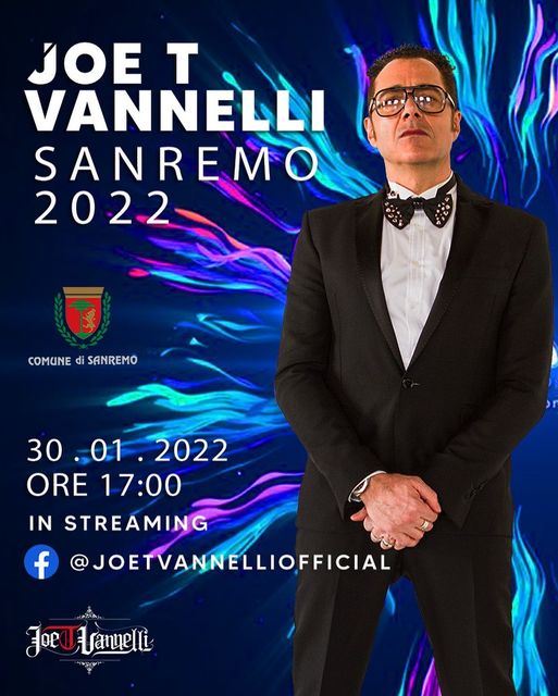 Joe T Vannelli in diretta streaming dall'auditorium Franco Alfano a Sanremo